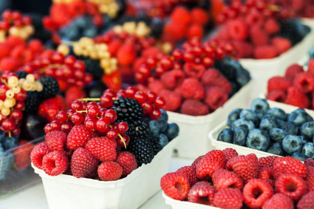 istock Harvested red currant berries in a small basket 652580838
