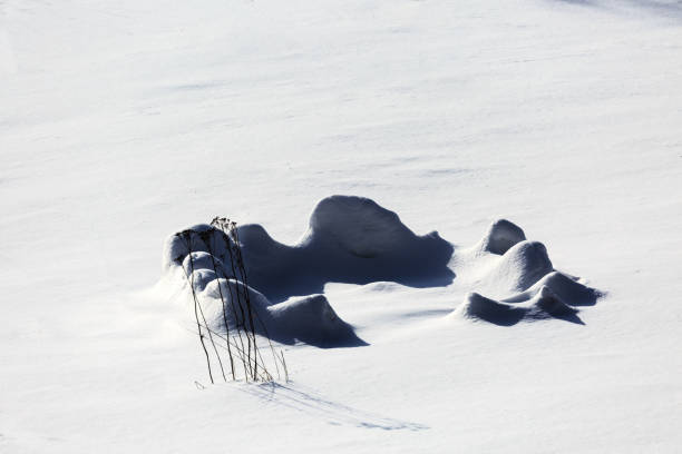istock abandoned snow castle lit by the sun a late winters day 652587696