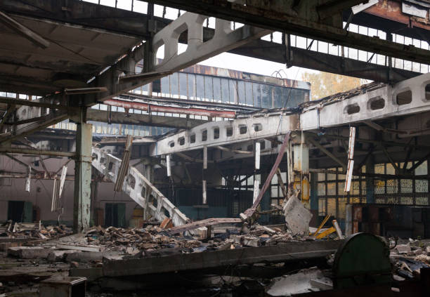 istock Inside the ruined and abandoned industrial plant 652616910