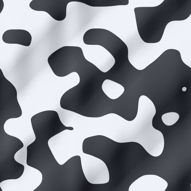istock black and white seamless texture background with cow plaid 652617338