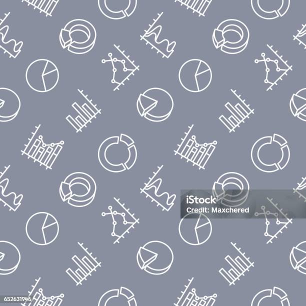 Business Pattern Graphic Graph Chart Business Seamless Pattern Vector Background Stock ...