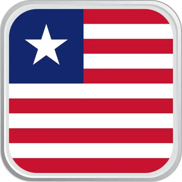 Vector illustration of Flag Liberia