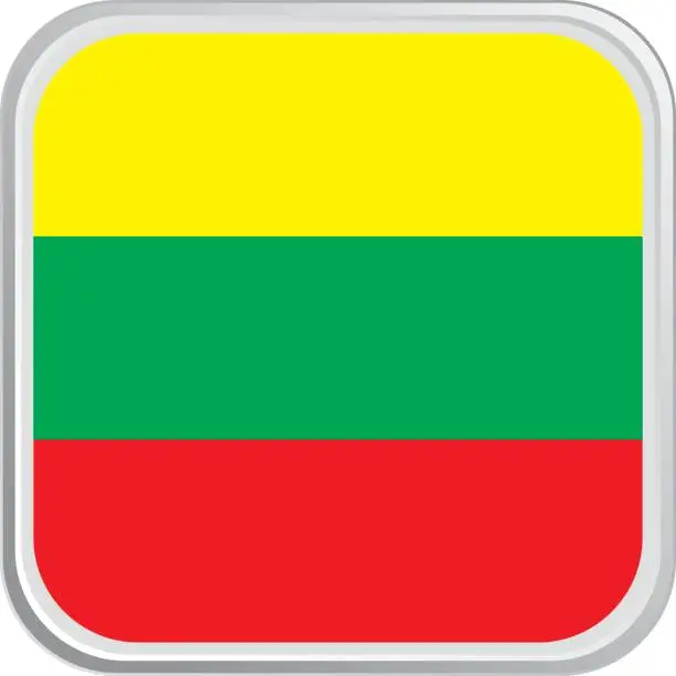 Vector illustration of Flag Lithuania