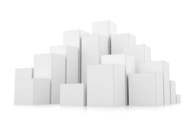 istock City of boxes isolated on mirror floor 652638956