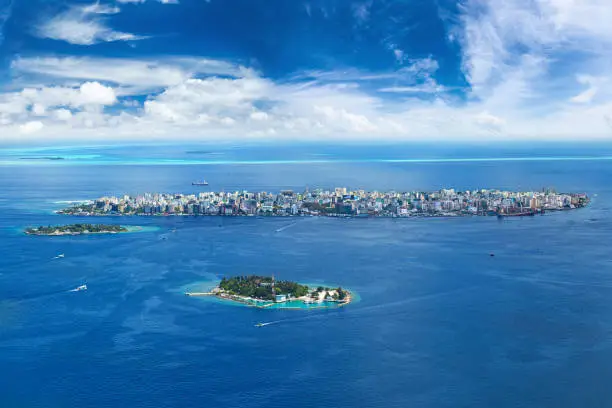 Photo of male city aerial view