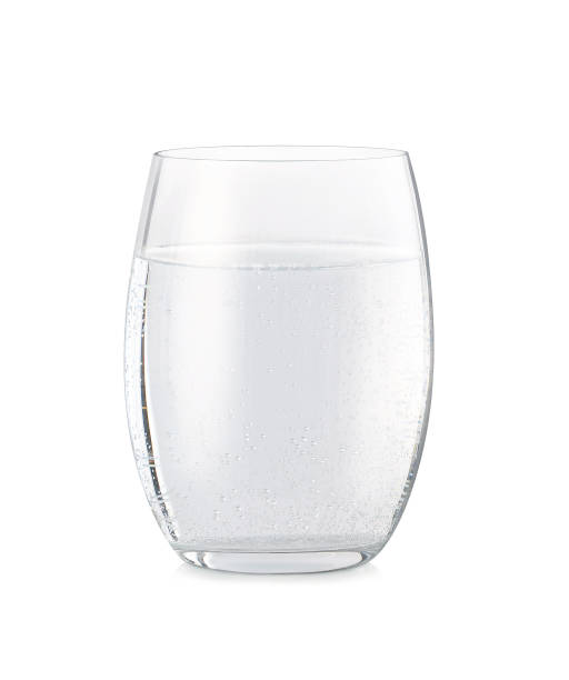 istock Glass of sparkling water isolated on white background 652641484