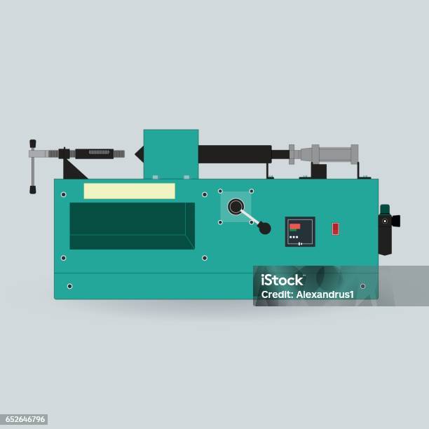 Machine For Repair Stock Illustration - Download Image Now - Conveyor Belt, Milling Machine, Production Line Worker