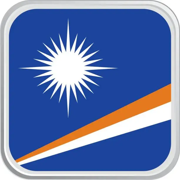 Vector illustration of Flag Marshall Islands