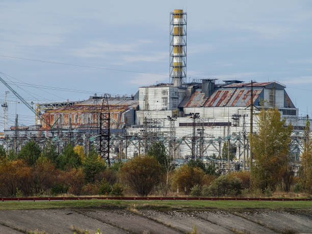 우크라이나, 2016에서에서 체르노빌 원자력 발전소 - nuclear power station construction uranium energy 뉴스 사진 이미지