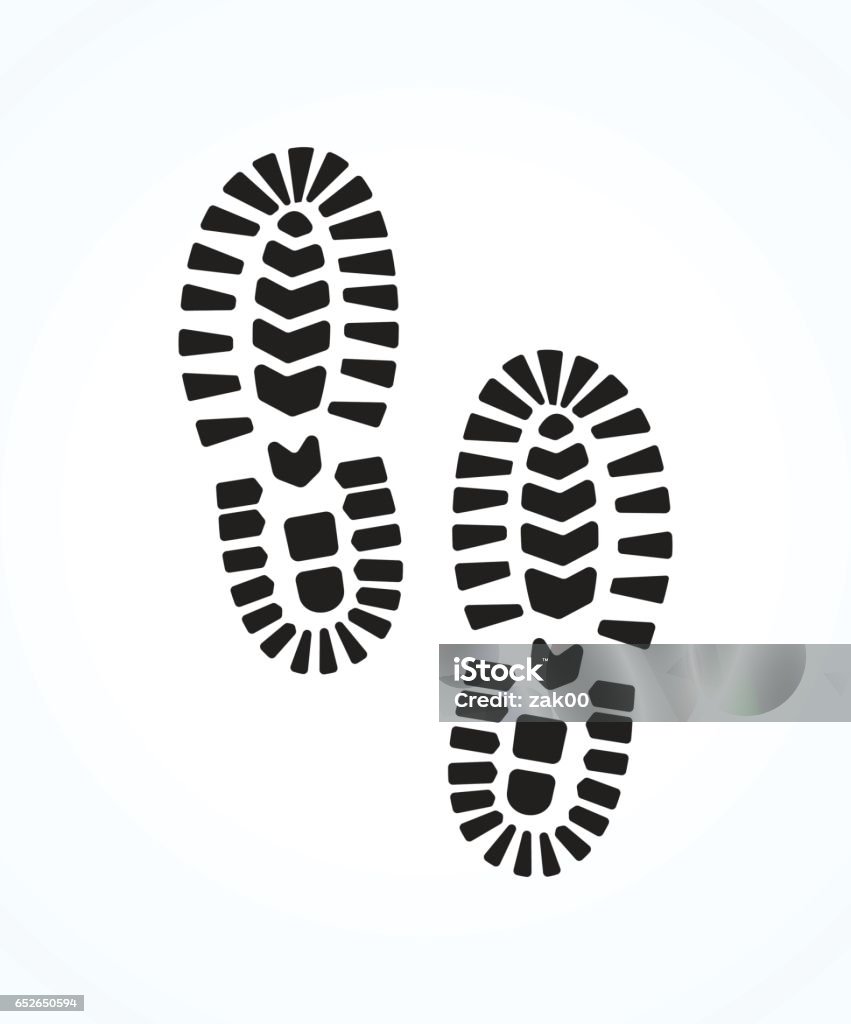 Zapatos de impresión - arte vectorial de Huella libre de derechos Zapatos de impresión - arte vectorial de Huella libre de derechos