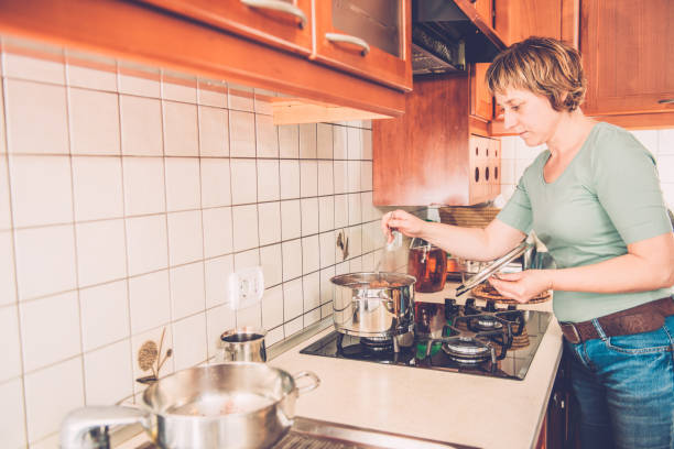 istock Cooking Potato for Gnocchi at Home Kitchen, Europe 652656216