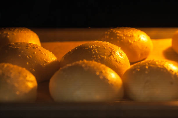 istock Tasty homemade buns with sesame 652660234