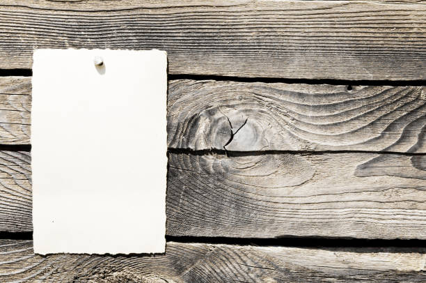 istock Aged old paper on wood wall 652666964