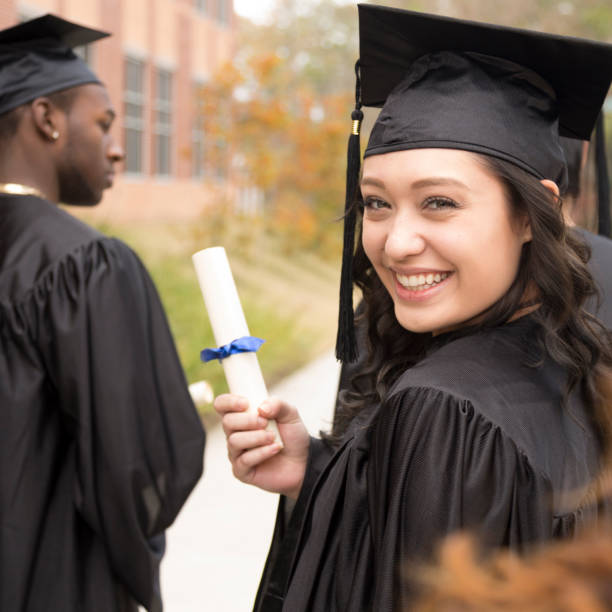 istock College student at college graduation. 652668222