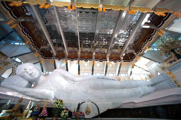 istock White Reclining Buddha in Wat Pa Phu Kon,Thailand. 652671618