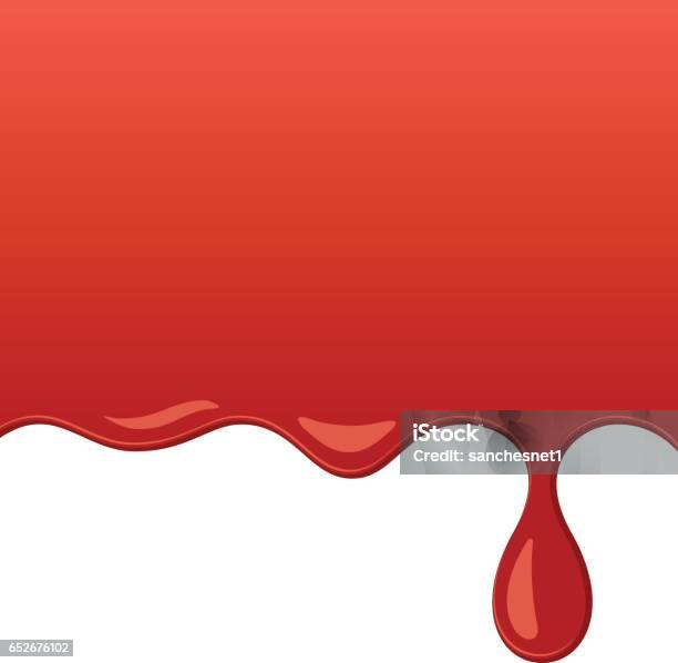 One Red Drips Red Drips Stock Illustration - Download Image Now - Abstract, Art ...