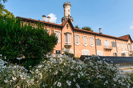 Varese, Italy - October 2, 2016: Varese (Lombardy, Italy): Giardini degli Estensi, historic park at october: Villa Mirabello