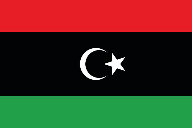 illustrations, cliparts, dessins animés et icônes de libye - drapeau libyen
