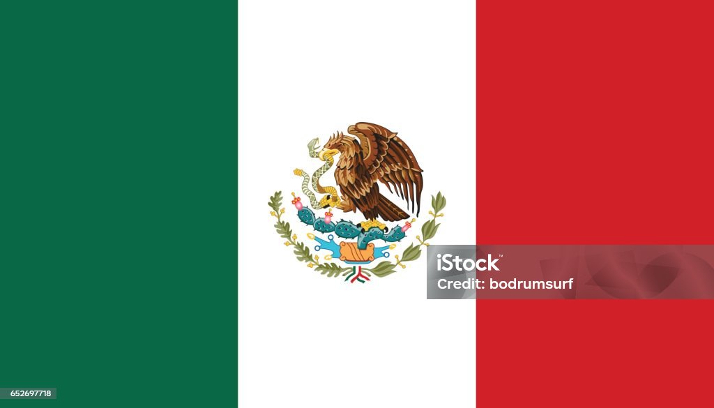 Mexico Vector of nice Mexican flag. Mexico stock vector