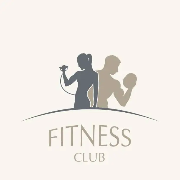 Vector illustration of weightlifting and fitness