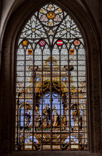 istock Brussels Cathedral Stained Glass Windows 652707738