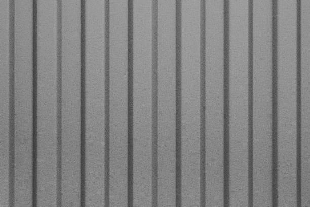 istock Gray corrugated sheet of metal . Pattern, abstract background. 652708226