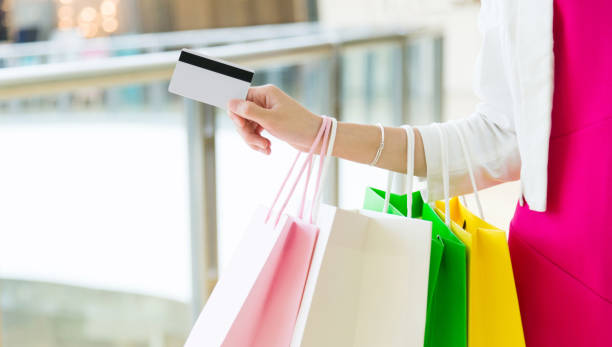 istock Shopping with a credit card 652716874