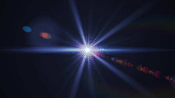 istock abstract of lighting digital lens flare in dark background 652716988