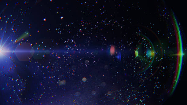 istock abstract of lighting digital lens flare in dark background 652717488