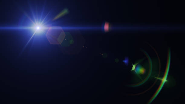 istock abstract of lighting digital lens flare in dark background 652717704