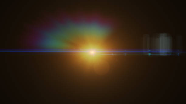 istock abstract of lighting digital lens flare in dark background 652719140
