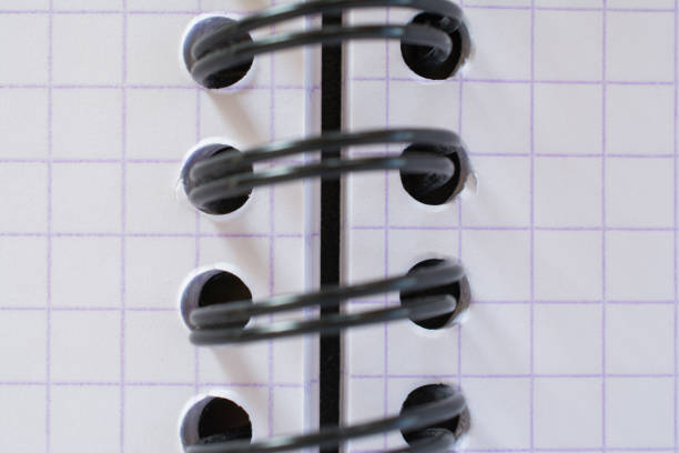 istock Closeup of metal binding notebook 652722536