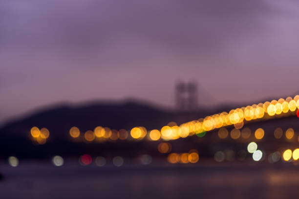 istock Blurred City Lights With Reflections. Tsing Ma Bridge. Hong Kong. 652722852