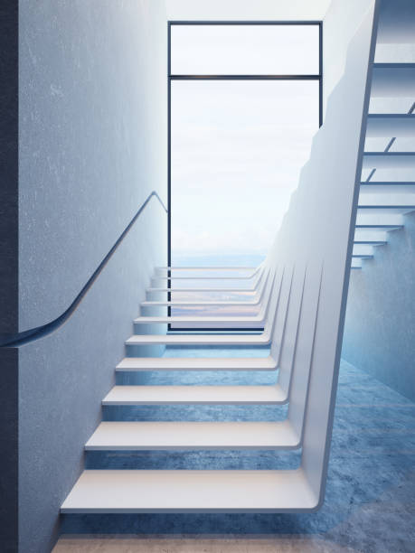 istock modern stairs in penthouse 652723196