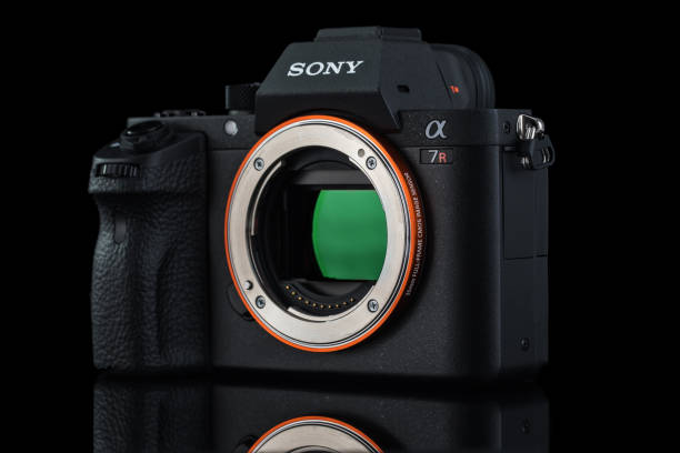 Varna, Bulgaria - February 02,2017: Image of Alpha a7R II Mirrorless Digital Camera with full-frame 42.4-megapixel Exmor R back-illuminated structure CMOS sensor