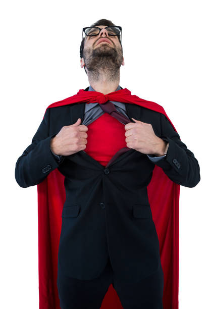 istock Businessman pretending to be a super hero 652730448