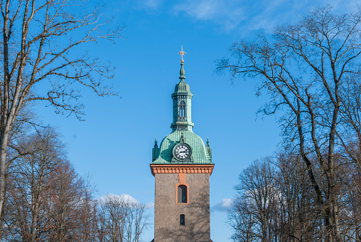Church tower in Vanersborg Sweden