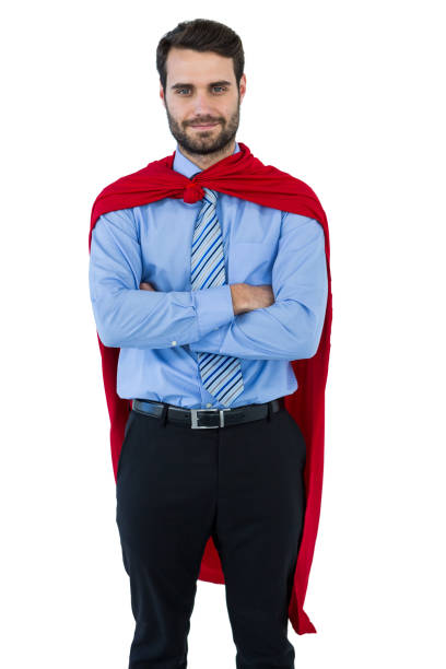 istock Businessman pretending to be a super hero 652744406