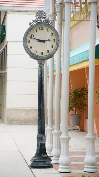 istock antique clock at the street 652750940