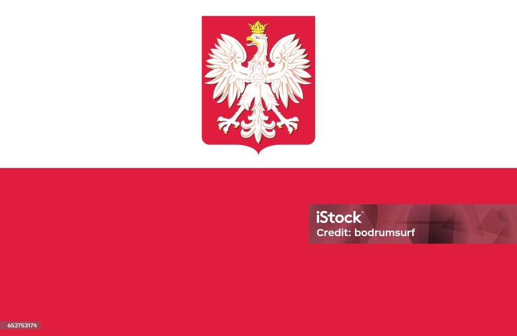 Poland Vector of nice Polish flag. Polish Flag stock vector