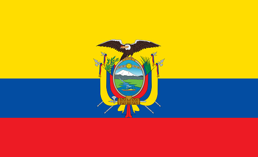 South American country flag of Ecuador