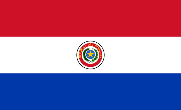 国旗のパラグアイ - パラグアイ ストックフォトと画像
