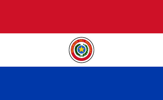 South American country flag of Paraguay