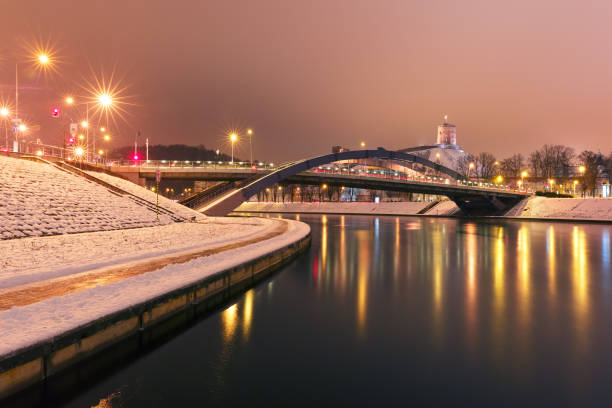 istock Gediminas Tower and Mindaugas Bridge, Vilnius 652755282