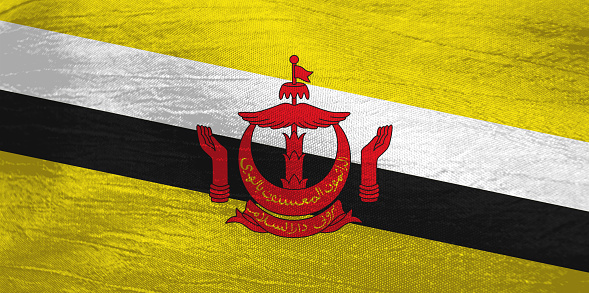 One of The Asian country flag of Brunei