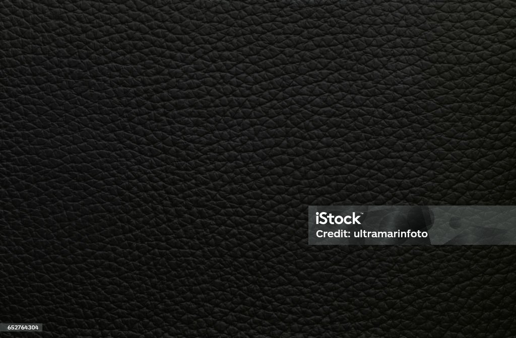 Natural dark black leather texture Natural pattern Natural black leather with natural dark texture and natural pattern. Genuine leather texture. Black Color Stock Photo