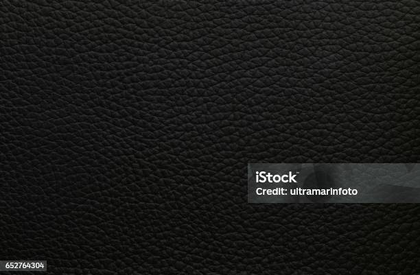 Natural Dark Black Leather Texture Natural Pattern Stock Photo - Download Image Now - Black Color, Leather, Backgrounds