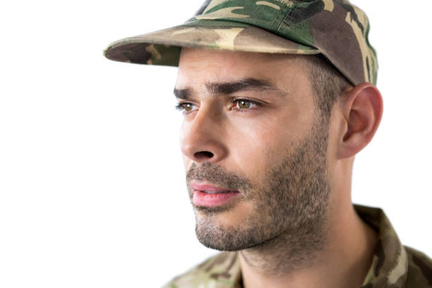 istock Close-up of confident soldier 652769390