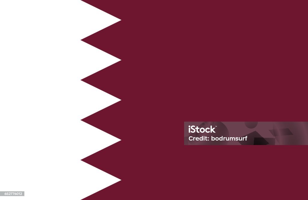 Qatar Vector of nice Qatari flag. Qatar stock vector