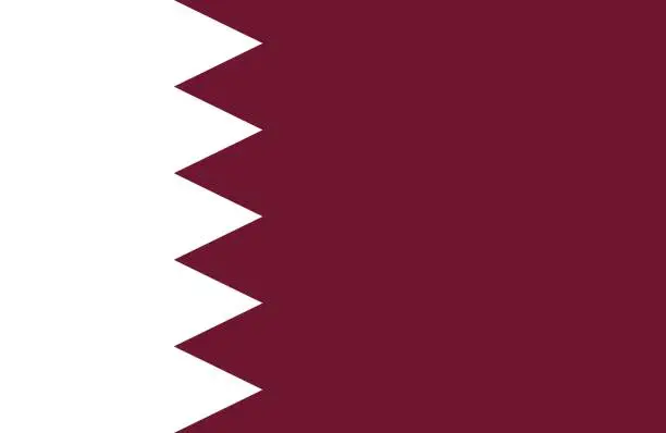 Vector illustration of Qatar
